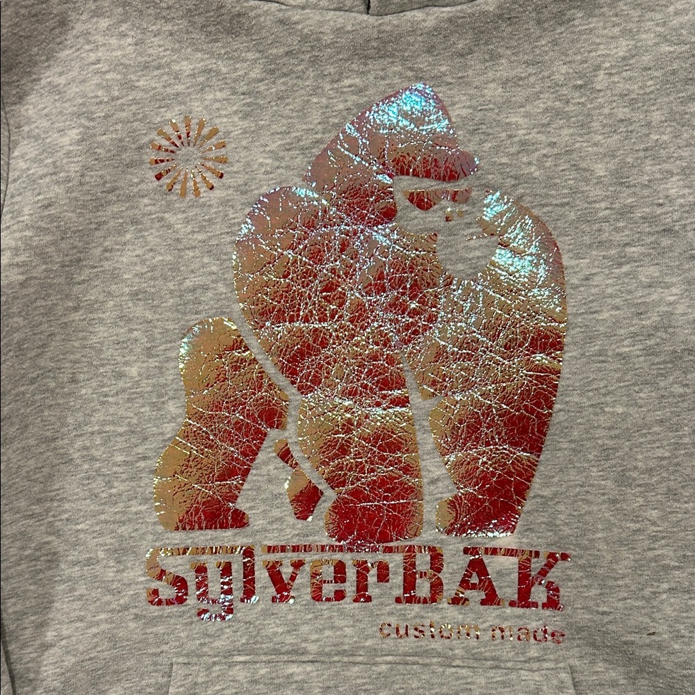 a new day Gray Hoodie with Iridescent Sequin Design - Picture 2 of 3
